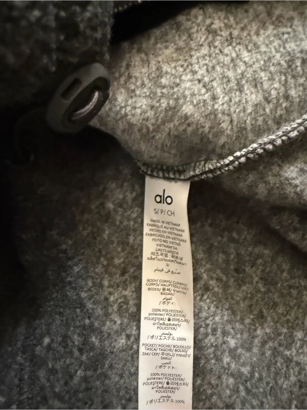 ALO Yoga the set Charcoal Gray Cozy Lined Hoodie
